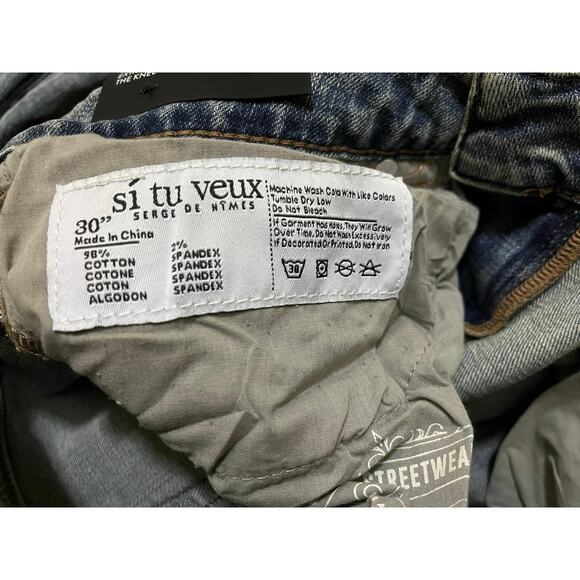 Si Tu Veux Alix Jean Medium Wash Size 30 New - Picture 5 of 5